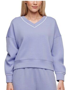 Express Women's V-Neck Pullover Sweatshirt In Lilac